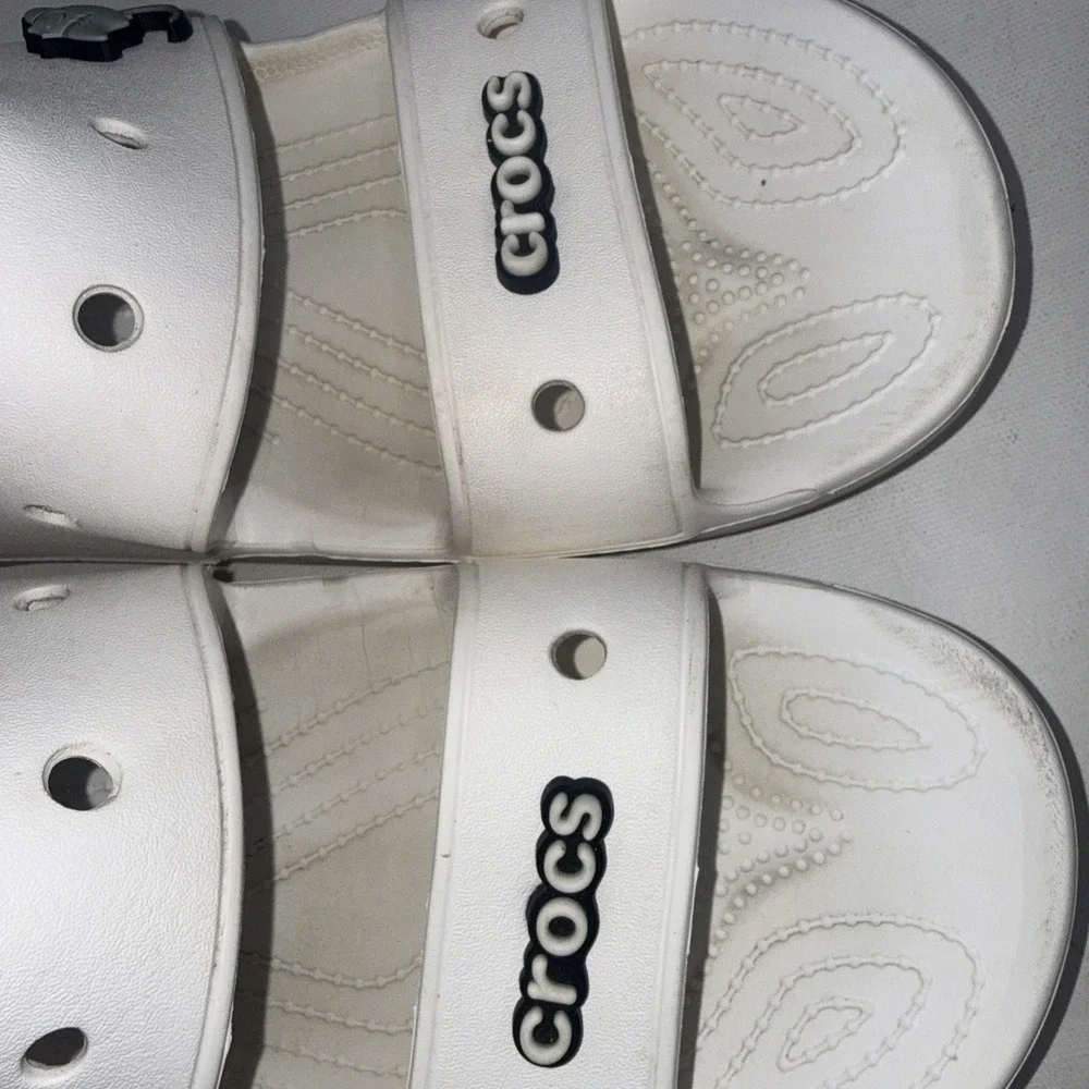 Crocs White Outdoor Waterproof Beach Classic Slide Sandals Men's Size 12